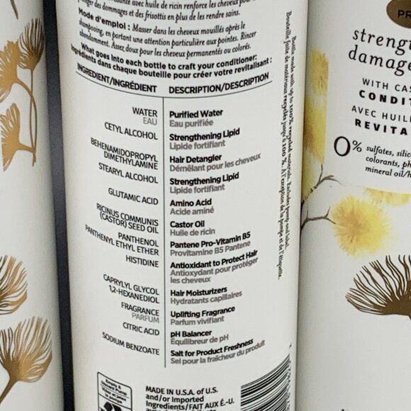 3 Pack - Pantene Nutrient Blends Strengthening Damage Repair CONDITIONER 13.5oz - Picture 4 of 6
